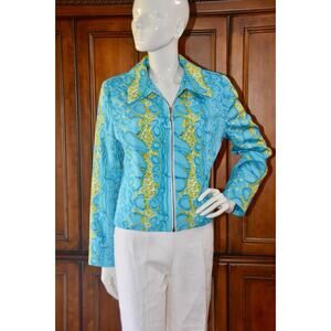 LoriZoni 100% Silk Zip Jacket Women's Size Medium